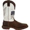 Durango Men's Western Boot, 8 M, Leather, 12 in H, Bay Brown/White DDB0312 - alternate 6